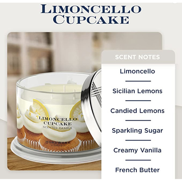 HomeWorx Limoncello Cupcake Scented 4-Wick Candle - Picture 1 of 7
